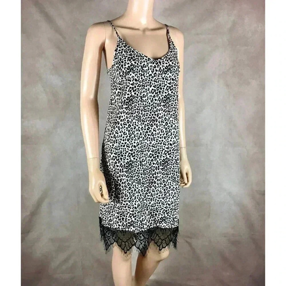 Animal Printed Lace-Trim Slip Dress NWT Size SMALL - Picture 9 of 11